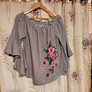 One Shoulder/Off Shoulder Summer Blouse